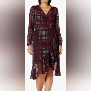 Nanette Lapore wrap dress midi length NWT 10 ptp 20 L 45 fits like an 8